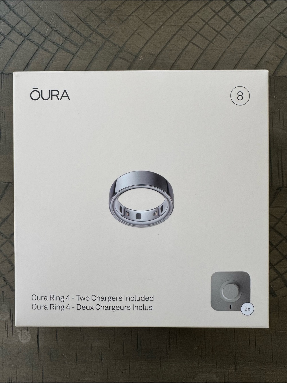 Oura Ring 4 Smart Ring - Silver - 2 Charger Bundle